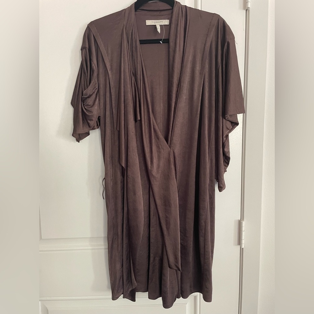 BCBG Deep Purple Draped Mini-Dress